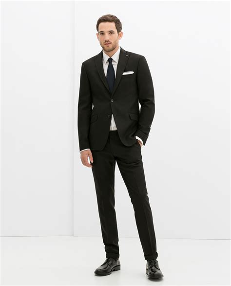 zara black suit